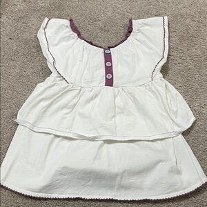 White and Purple Ruffle Top Matilda Jane size 8